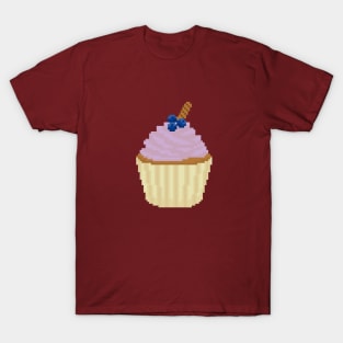 Purple cupcake pixel art T-Shirt